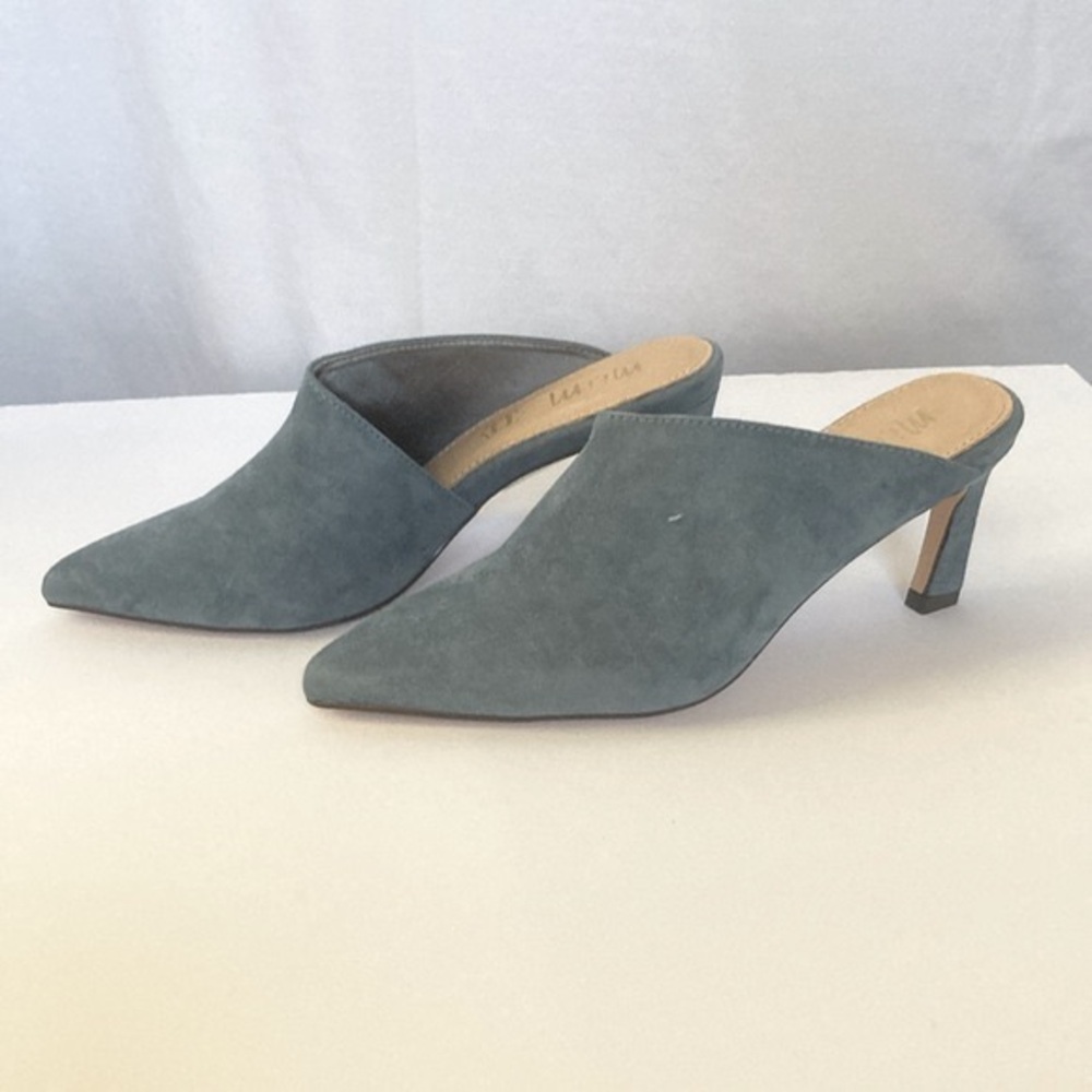 Mi.iM Women’s High Hill Shoes Blue Faux Suede Size 6.5